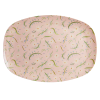 Delightful Daisy Print Rectangular Melamine Plate By Rice DK